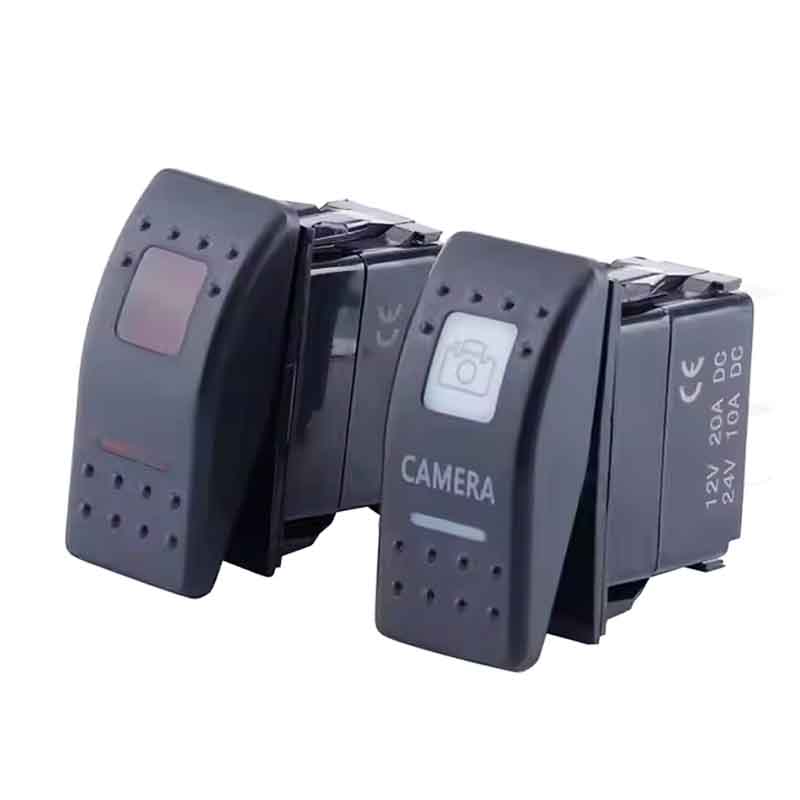 6 Pin ON-Off Light Bar Switch with Blue LED - 12V 20A Marine Boat Rocker Switch for UTV RZR ATV AUTO IP65 Waterproof Rating